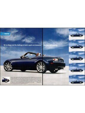 2007 Mazda MX-5 Miata Convertible Roadster 2 Page Vintage Print Ad Wall Art
